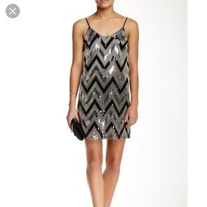 Never Worn Black & Silver Slip Dress -Free Press